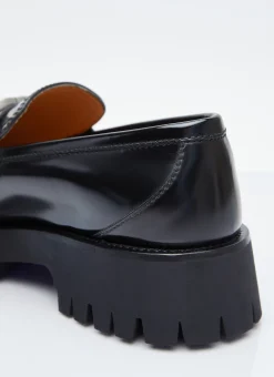 Interlocking G Chain Leather Loafers