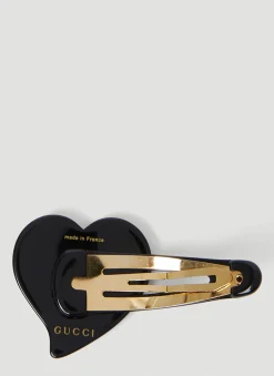 Interlocking G Heart Hair Clip