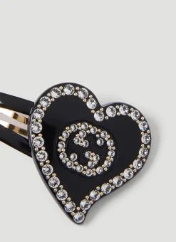 Interlocking G Heart Hair Clip