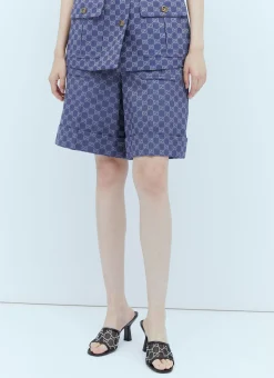 Interlocking Gg Canvas Shorts