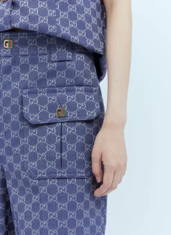 Interlocking Gg Canvas Shorts