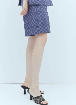 Interlocking Gg Canvas Shorts