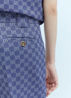 Interlocking Gg Canvas Shorts