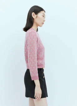 Interlocking Gg Crystal Knit Cardigan