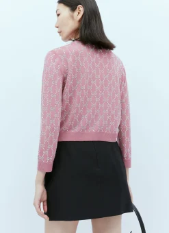 Interlocking Gg Crystal Knit Cardigan