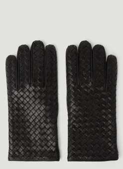 Intrecciato Leather Gloves