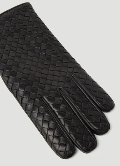 Intrecciato Leather Gloves