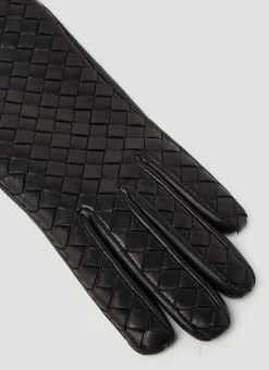 Intrecciato Leather Gloves