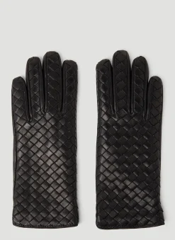 Intrecciato Leather Gloves