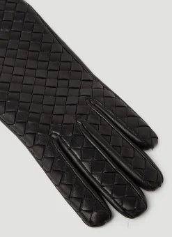 Intrecciato Leather Gloves