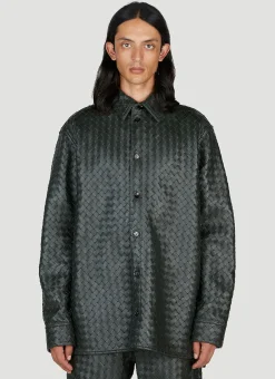 Intrecciato Leather Shirt