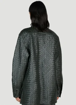 Intrecciato Leather Shirt