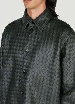 Intrecciato Leather Shirt