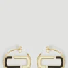 J Marc Colourblock Hoop Earrings