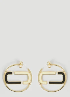 J Marc Colourblock Hoop Earrings