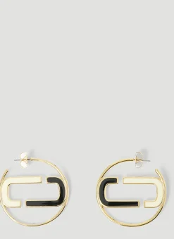 J Marc Colourblock Hoop Earrings