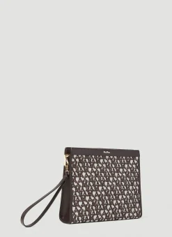 Jacquard Logo Clutch