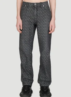 Jacquard Monogram Denim Jeans