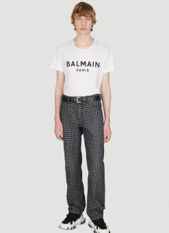 Jacquard Monogram Denim Jeans