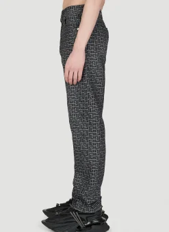 Jacquard Monogram Denim Jeans
