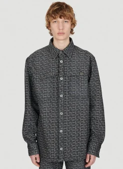 Jacquard Monogram Denim Shirt