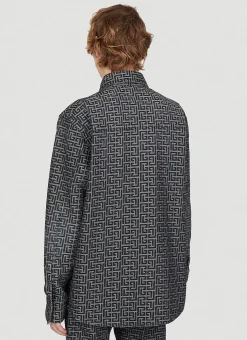Jacquard Monogram Denim Shirt