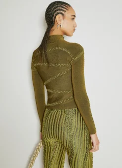 Jigsaw High Neck Knit Top