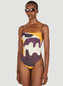 Joan Print Fine Strap Swimsuit