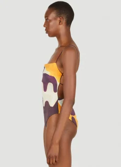 Joan Print Fine Strap Swimsuit