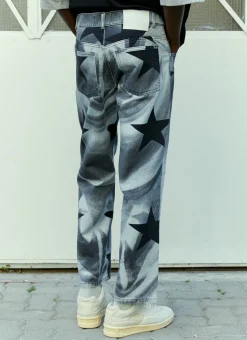 Kiss Print Denim Jeans