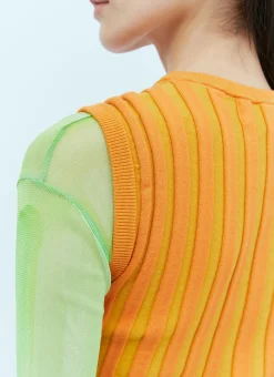 Knit Bubble Cut-Out Vest