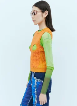 Knit Bubble Cut-Out Vest