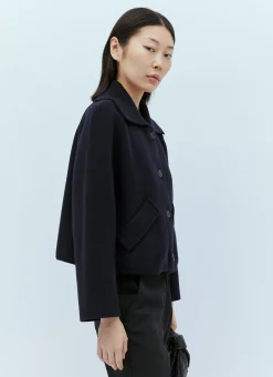 Knit Four Bar Cropped Coat