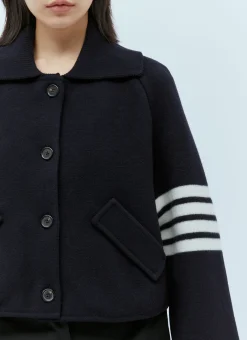 Knit Four Bar Cropped Coat