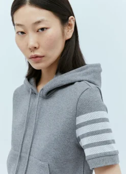 Knit Four Bar Hooded Sweatshirt