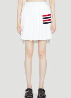 Knit Four Bar Pleated Skirt