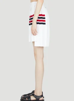 Knit Four Bar Pleated Skirt
