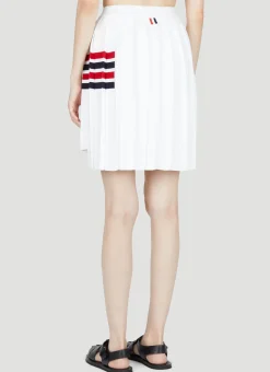 Knit Four Bar Pleated Skirt