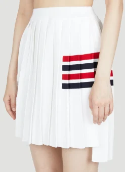 Knit Four Bar Pleated Skirt