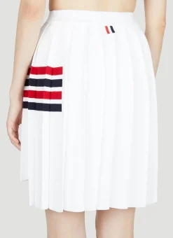 Knit Four Bar Pleated Skirt