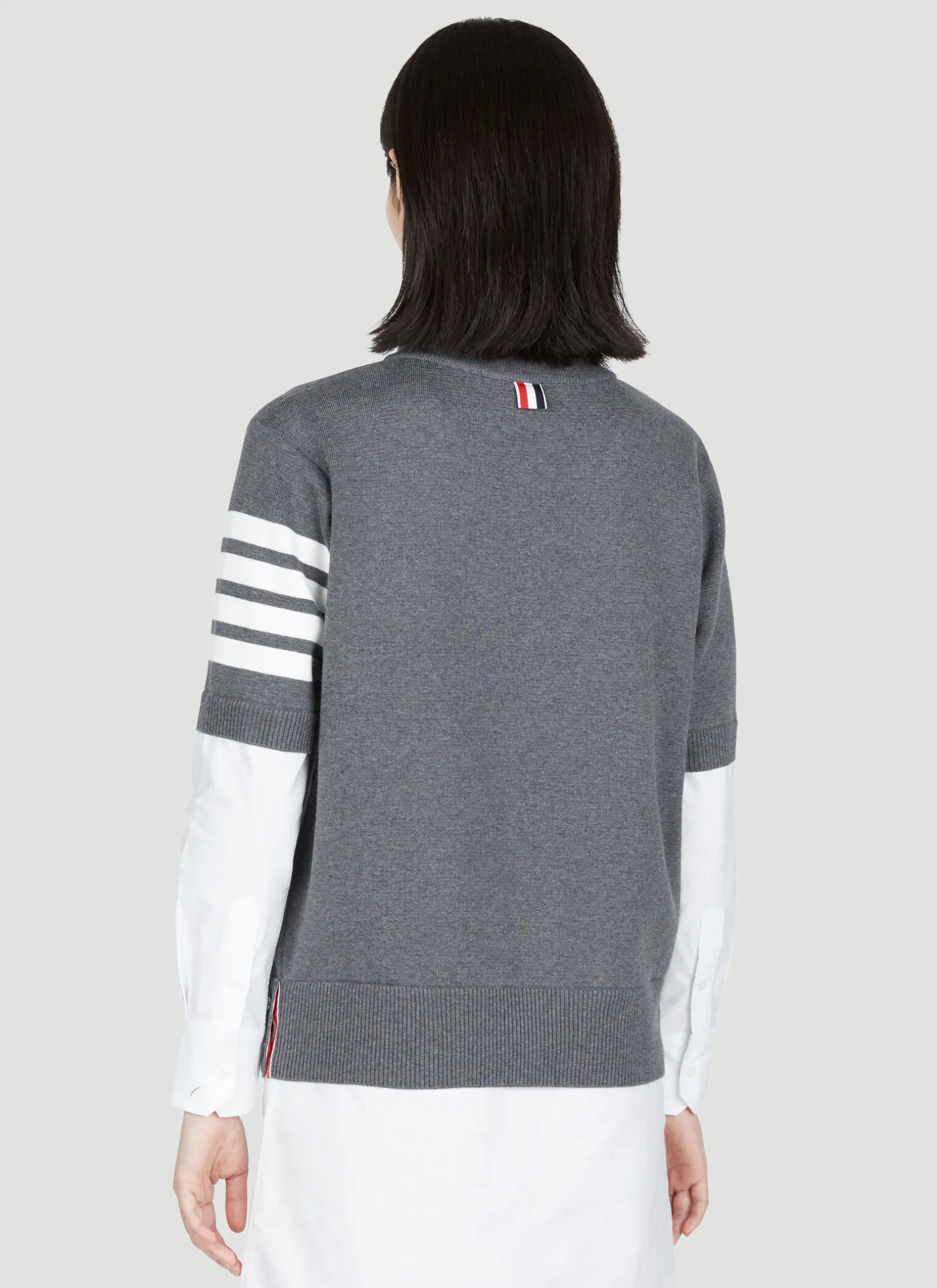 Knit Jumper-Dress With Built-In Shirt