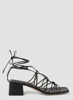 Knot Strap Heeled Sandals