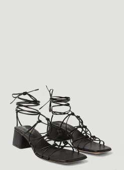Knot Strap Heeled Sandals