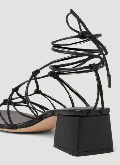 Knot Strap Heeled Sandals