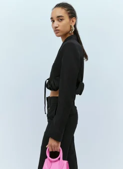 La Veste Croissant Crop Blazer