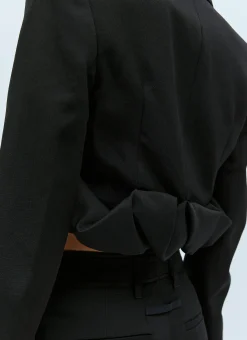La Veste Croissant Crop Blazer