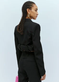 La Veste Croissant Crop Blazer