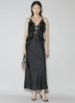 Lace Combo Midi Dress
