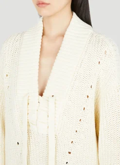 Lace-Up Knit Sweater