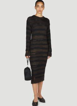 Ladder Knit Midi Dress